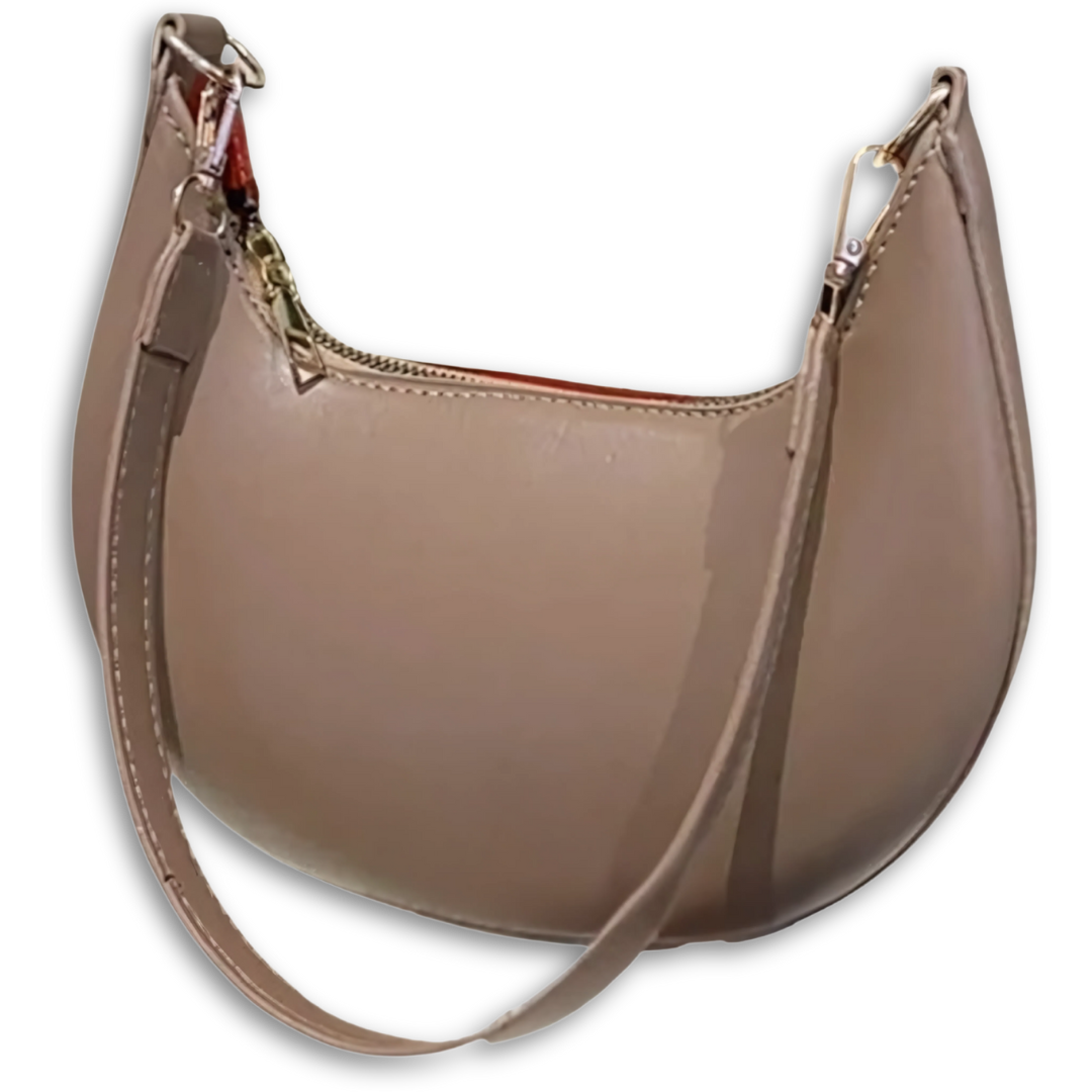 Sac demi-lune beige — Bélarice Amande