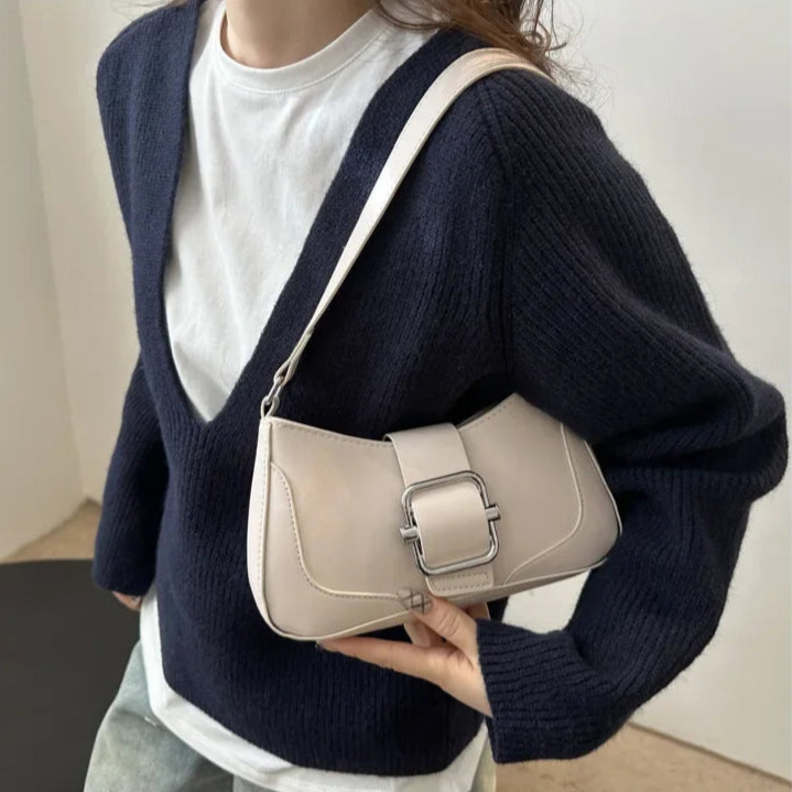 Sac porté épaule beige clair — Belarice Nacre