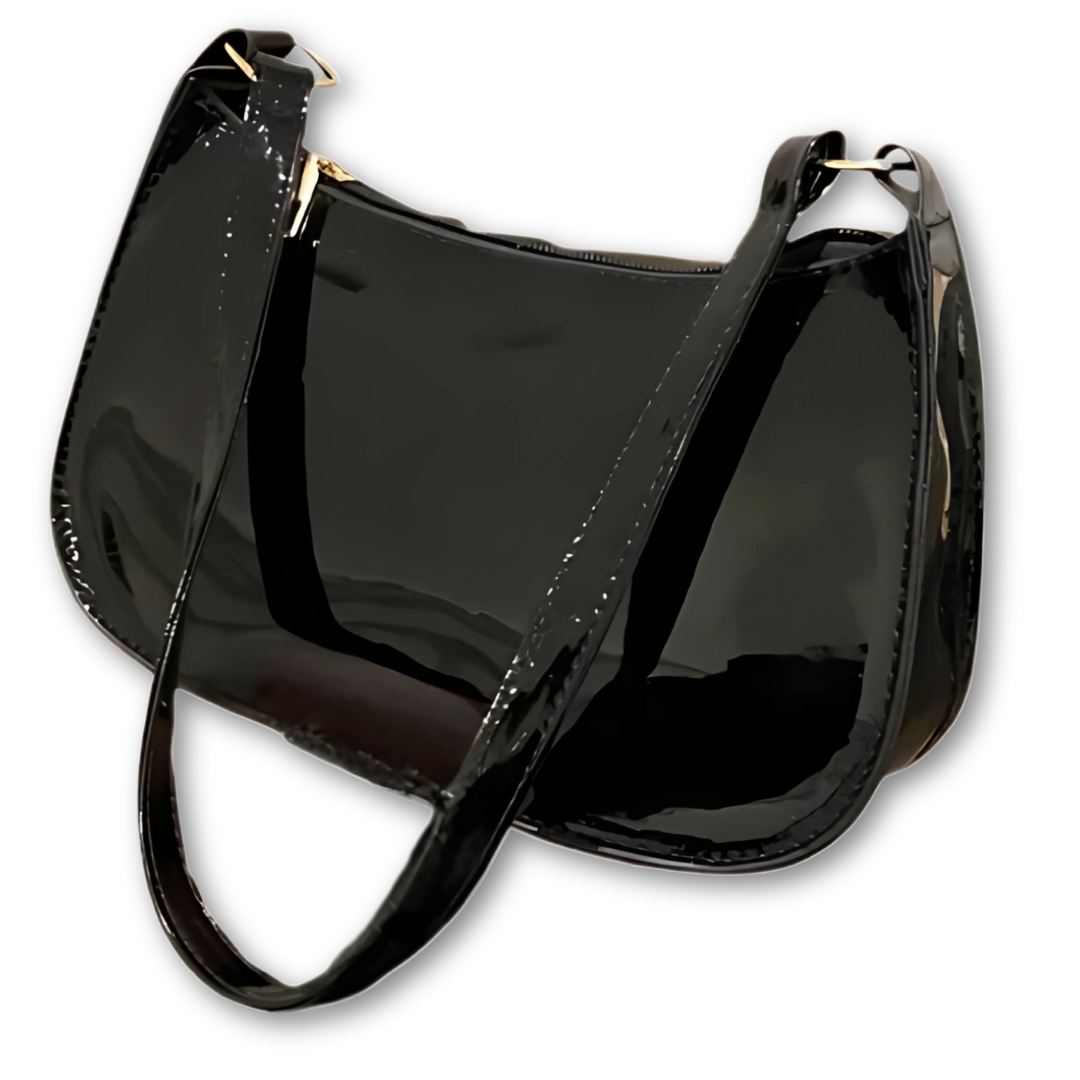 sac demi-lune noir — Belarice Minuit