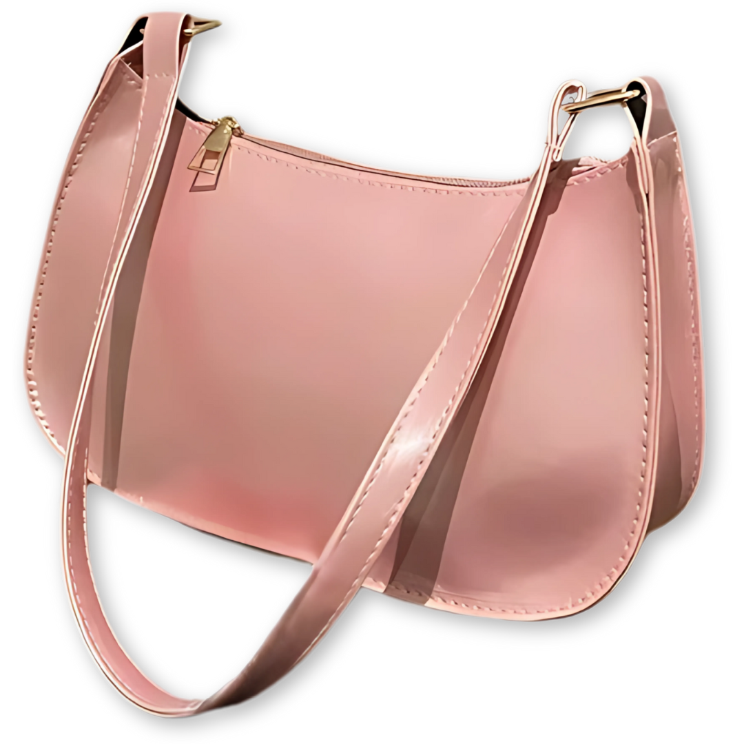 sac demi-lune rose clair — Belarice Dragée