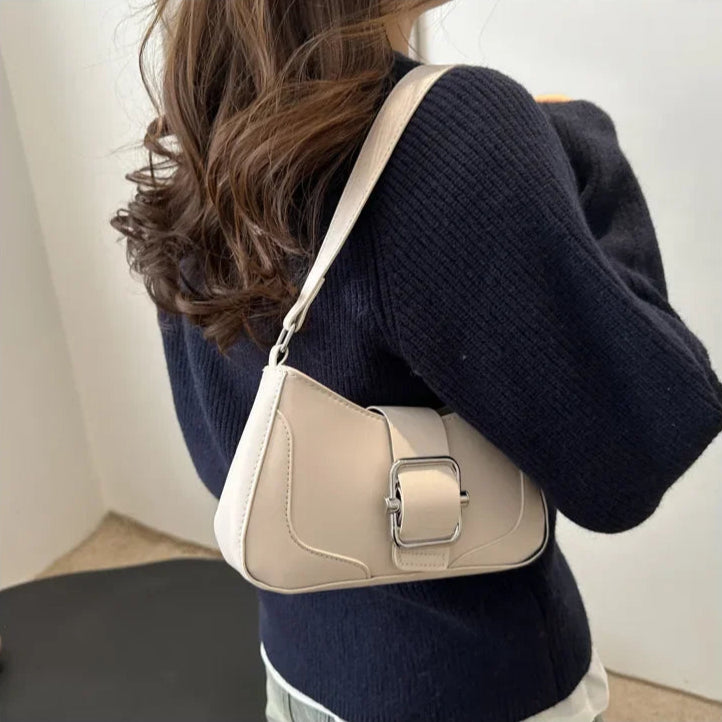 Sac porté épaule beige clair — Belarice Nacre