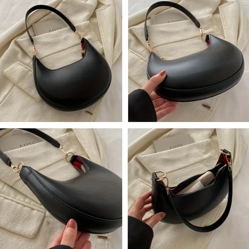 Sac demi-lune noir — Bélarice Zénith