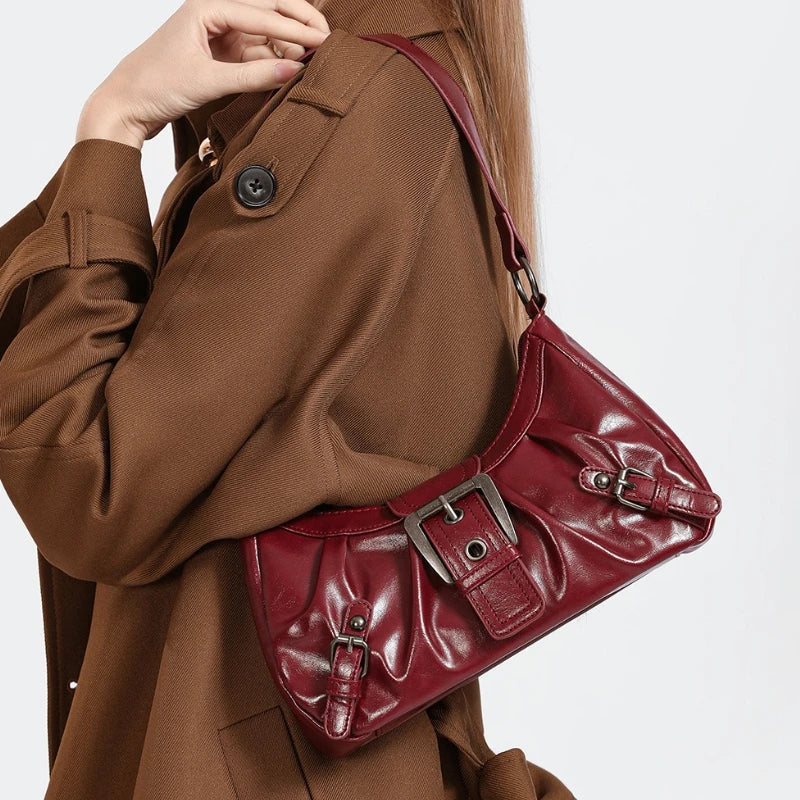 sac porté épaule bordeaux — Belarice Garance