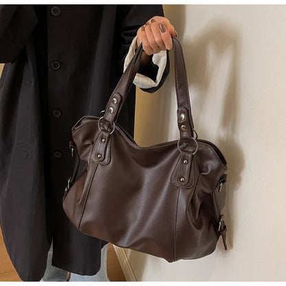 Sac porté épaule marron foncé — Bélarice Acajou