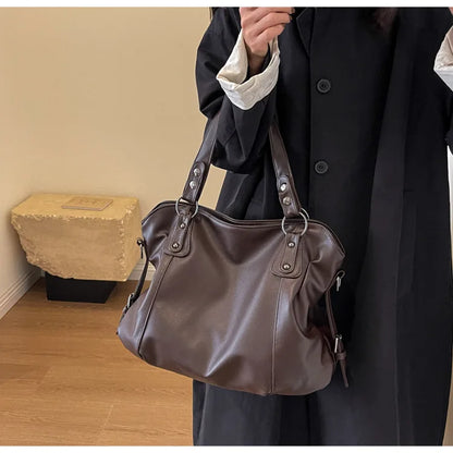 Sac porté épaule marron foncé — Bélarice Acajou